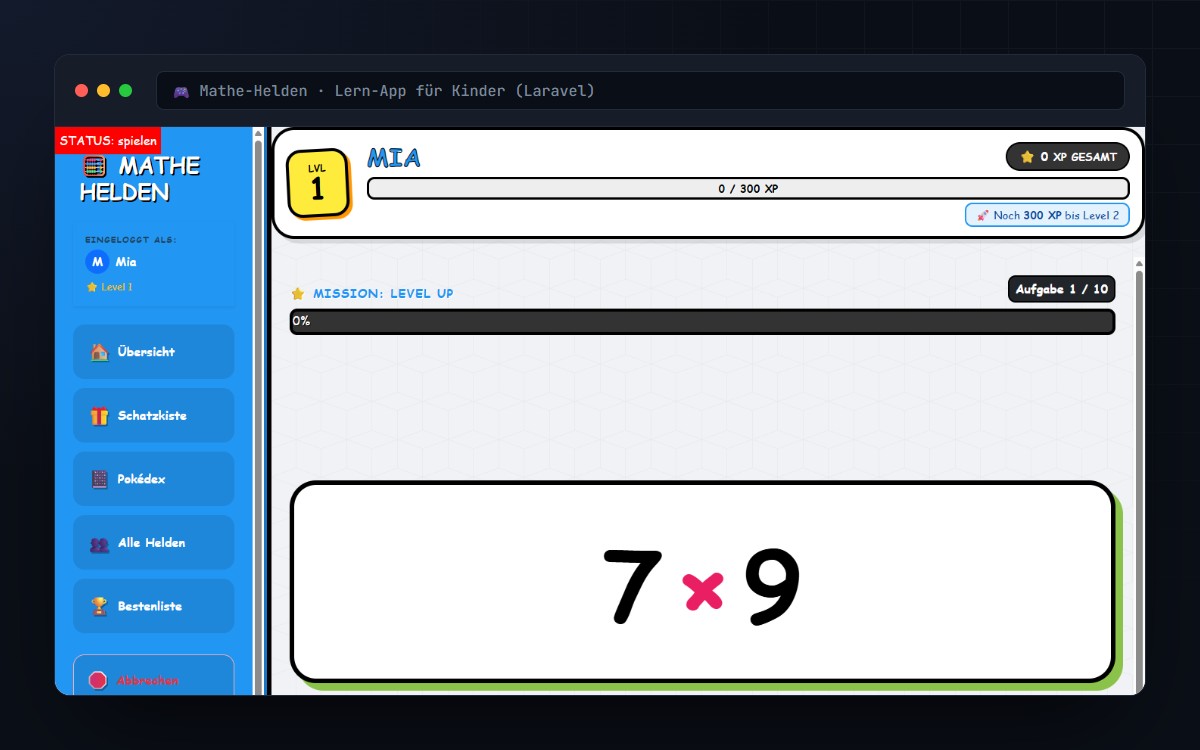 Projekt: Mathe-Helden – Lern-App für Kinder